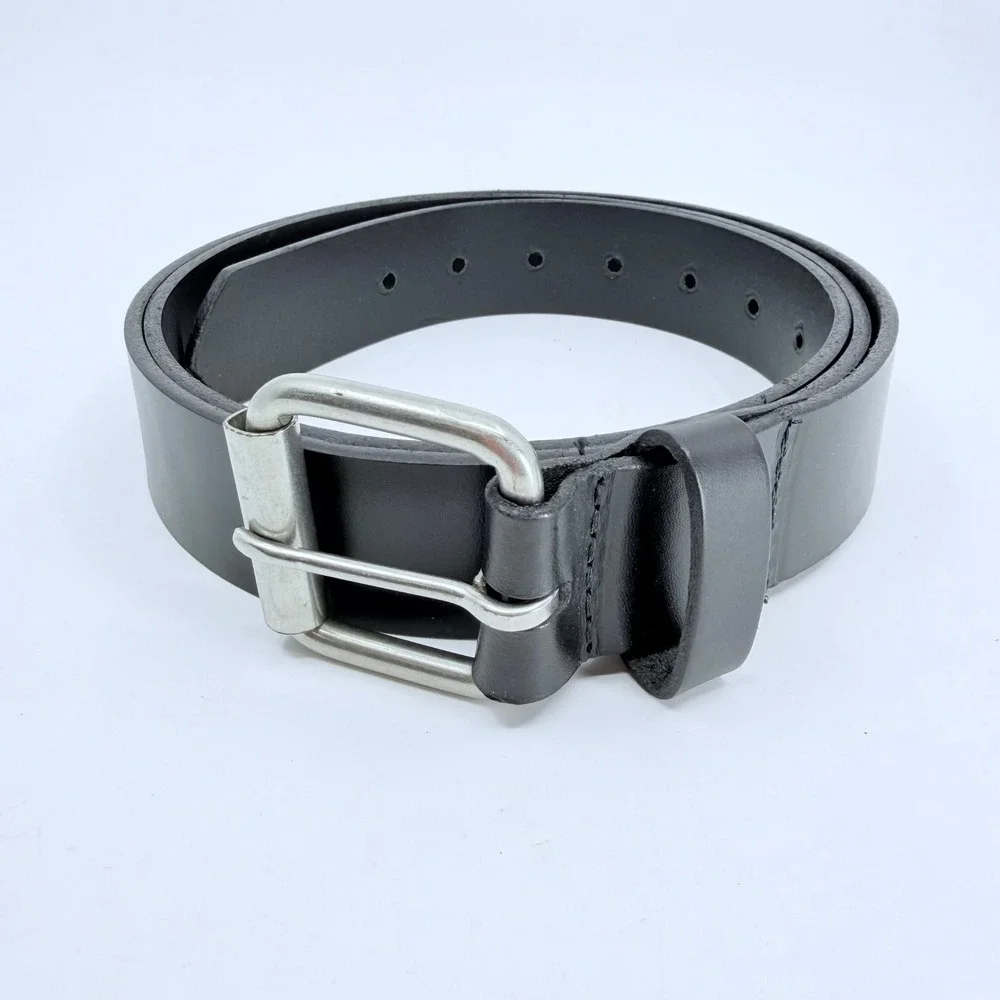 Cintas‎ Mens Black Genuine Leather Belt Silver Buckle USA Made 86101XXL XXL